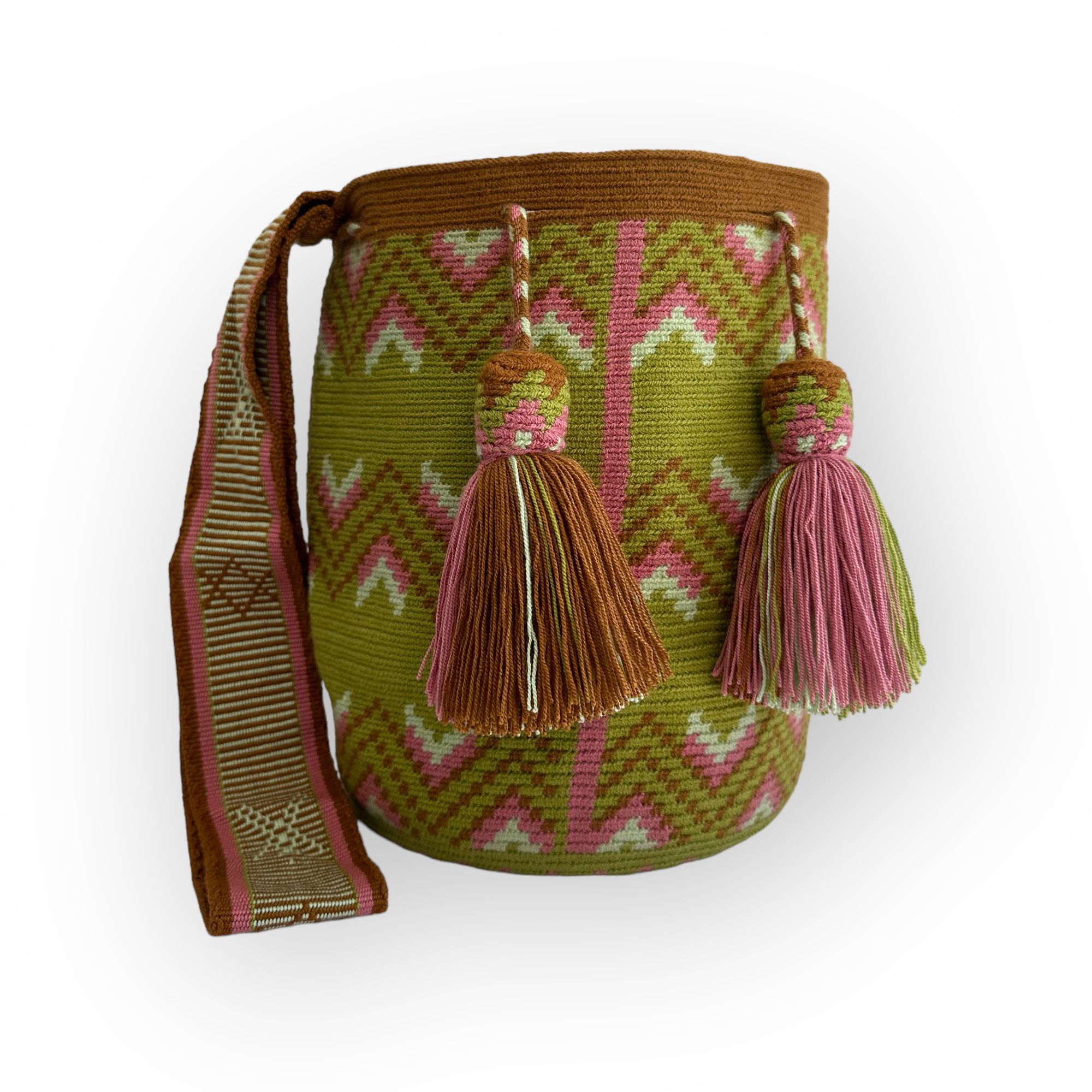 Mochila Wayuu Tradicional Grande Diseño Étnico Artesanías El Perendengue