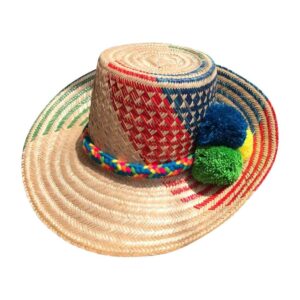 Sombrero Wayuú Con Cintillo Y Borlas