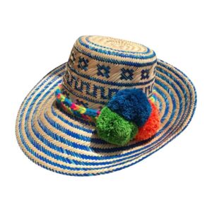 Sombrero Wayuú Con Cintillo Y Borlas
