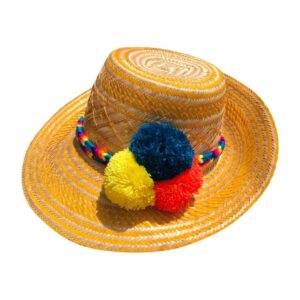 Sombrero Wayuú Con Cintillo Y Borlas