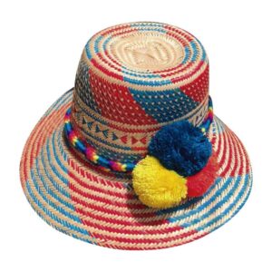 Sombrero Wayuú Con Cintillo Y Borlas