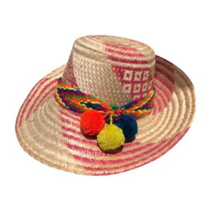 Sombrero Wayuú Con Cintillo Y Borlas