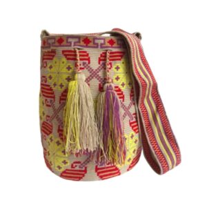 Mochila Wayuú Tejido Fino Con Diseño Extrgrande