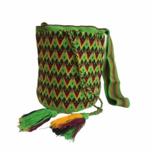 Mochila Wayuú Tejido Fino Con Diseño Extragrande