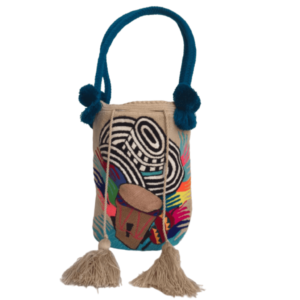 Mochila Wayuú Tapizada Tipo Bolso Diseño Sombrero Vueltiao