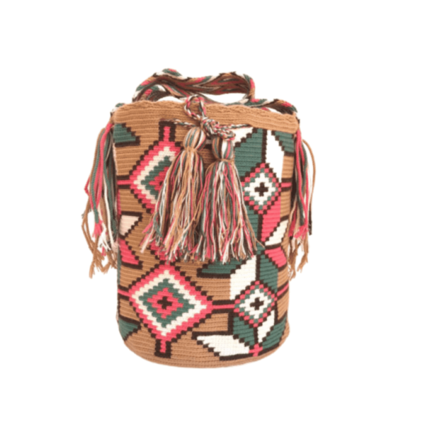 Mochila Wayuú Tradicional Con Diseño Étnico