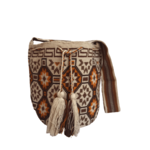 Mochila Wayuú Tejido Fino Con Diseño