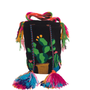 Mochila Wayuú Tapizada Diseño Cactus
