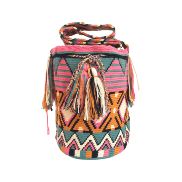 Mochila Wayuú Tradicional Con Diseño Étnico