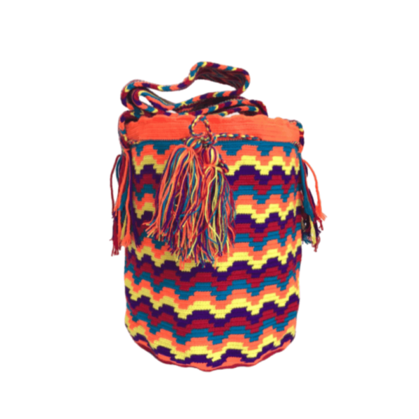 Mochila Wayuú Tradicional Con Diseño Étnico