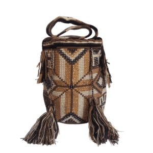 Mochila Wayuú Mediana Tradicional Recamada En Pedreria