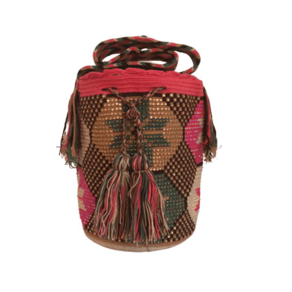 Mochila Wayuú Tradicional Recamada En Pedreria