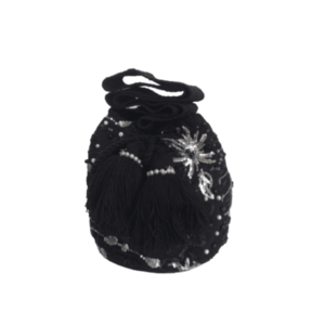 Mochila pequeña negra lentejuelas