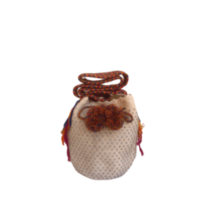 Mochila Wayuú Mediana Tradicional Recamada En Pedreria
