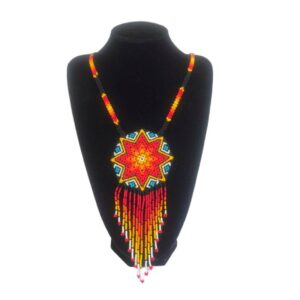Collar Tipo Medallon Grande Colores Vivos