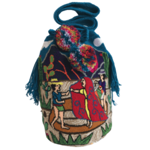 Mochila Wayuú Tapizada Diseño Inspirado En La Danza Y Laboreo Guajiro.