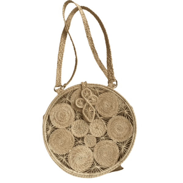 Bolso Redondo Grande Elaborado En Fibra De Palma De Iraca
