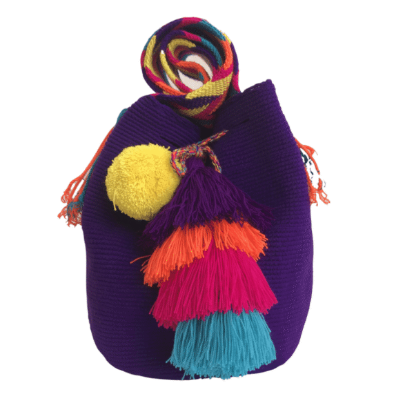 Mochila Wayuú Tradicional Unicolor