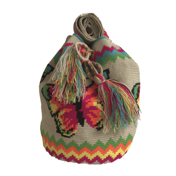 Mochila Wayuú Tejido Fino Diseño Mariposa