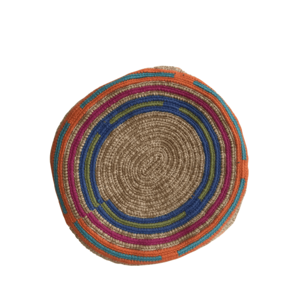 Mochila Wayuú Tradicional Fondo Matizada