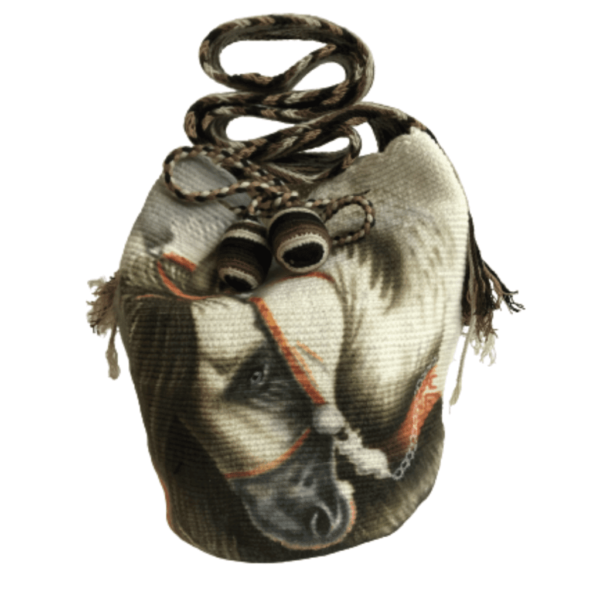 Mochila Wayuú Tradicional Diseño Caballo