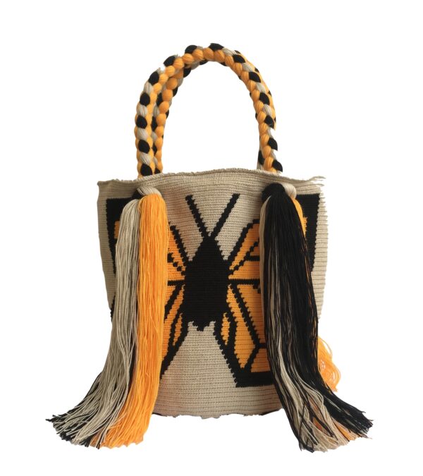 Mochila Wayuú Tipo Bolso Diseño Mariposa
