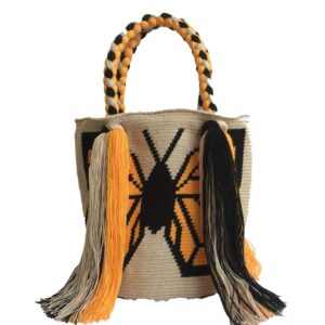 Mochila Wayuú Tipo Bolso Diseño Mariposa