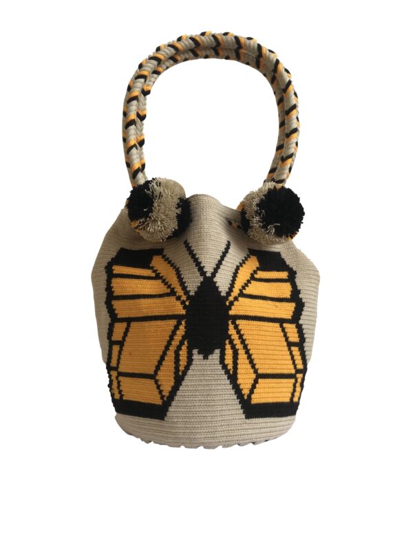 Mochila Wayuú Tipo Bolso Diseño Mariposa