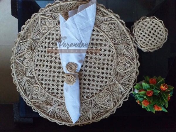 Set Individuales De Mesa 6 Puestos Incluyen Portavasos Y Servilleteros