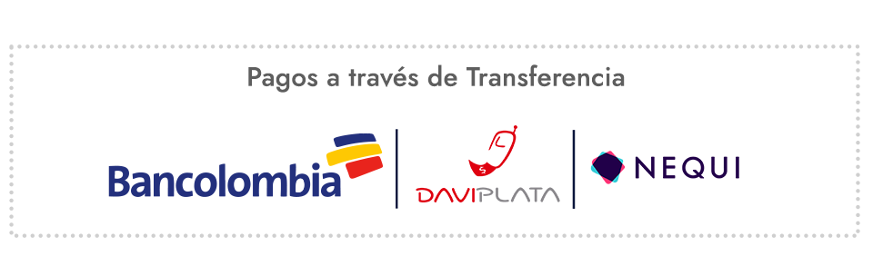 Medio de pago Bancolombia , Nequi, Daviplata