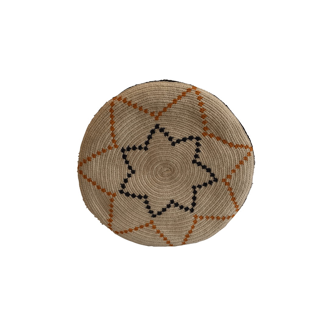 Mochila Wayuu Tradicional Gasa Tejida En Una Hebra Diseño Rombos - Imagen 2