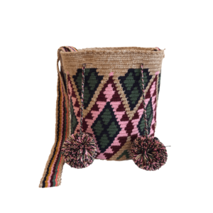 Mochila Wayuu Tradicional Matizada Diseño Étnico Gasa Tejida