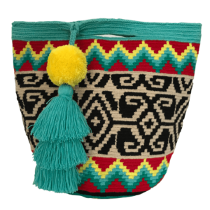 Mochila Wayuu Tipo Cartera Diseño Etnico