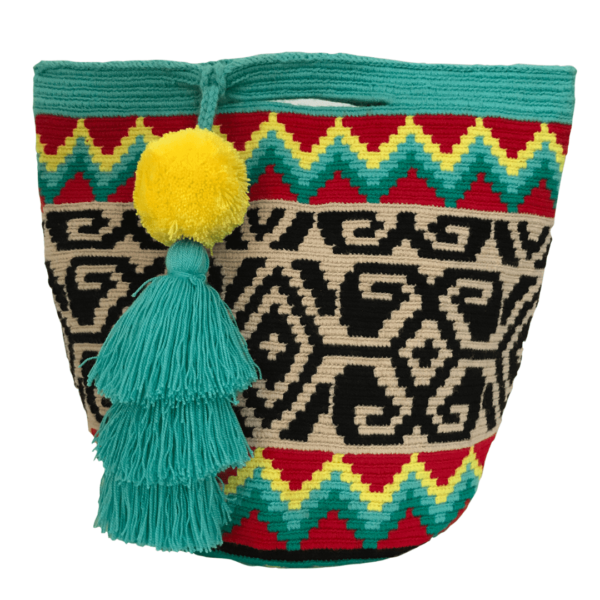 Mochila Wayuu Tipo Cartera Diseño Etnico
