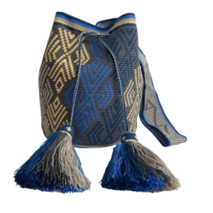 Mochila Wayuu Tradicional Grande Diseño Étnico Gasa Paleteada