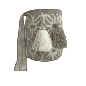 Mochila Wayuu Grande Tradicional Tejido Fino Gasa Paleteada