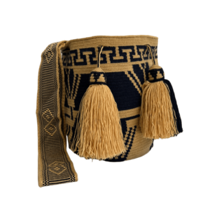 Mochila Wayuu Grande Tradicional  Diseño Etnico Gasa Paleteada