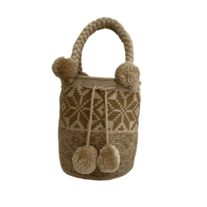 Mochila Wayuu Mediana Tipo Bolso Diseño Étnico