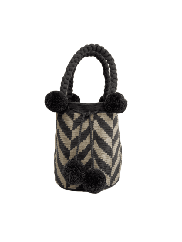Mochila Wayuu Tipo Bolso Mediano Diseño Étnico