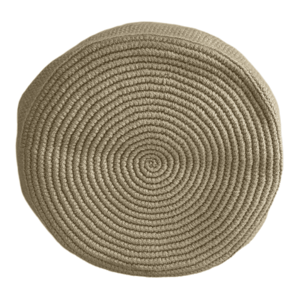 Mochila Wayuu Mediana Beige Asa Paleteada Con Diseño - Imagen 3