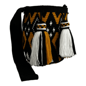 Mochila Wayuu Mediana Diseño Étnico Asa Paleteada