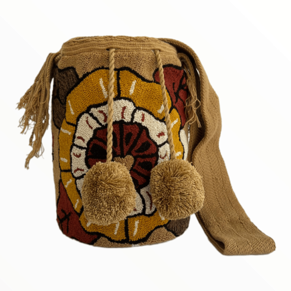 mochila wayuu tapizada grande diseño Flor