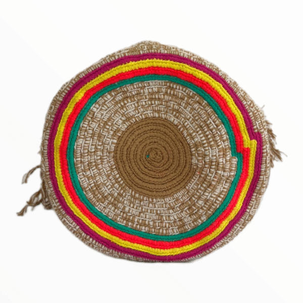 Mochila Wayuu Tradicional Grande Matizada Diseño Etnico - Imagen 3