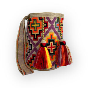 Mochila Wayuu Tradicional Grande Diseño Étnico