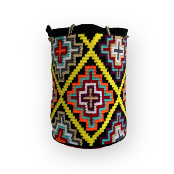 Mochila Wayuu Tradicional Grande Diseño Etnico - Imagen 2